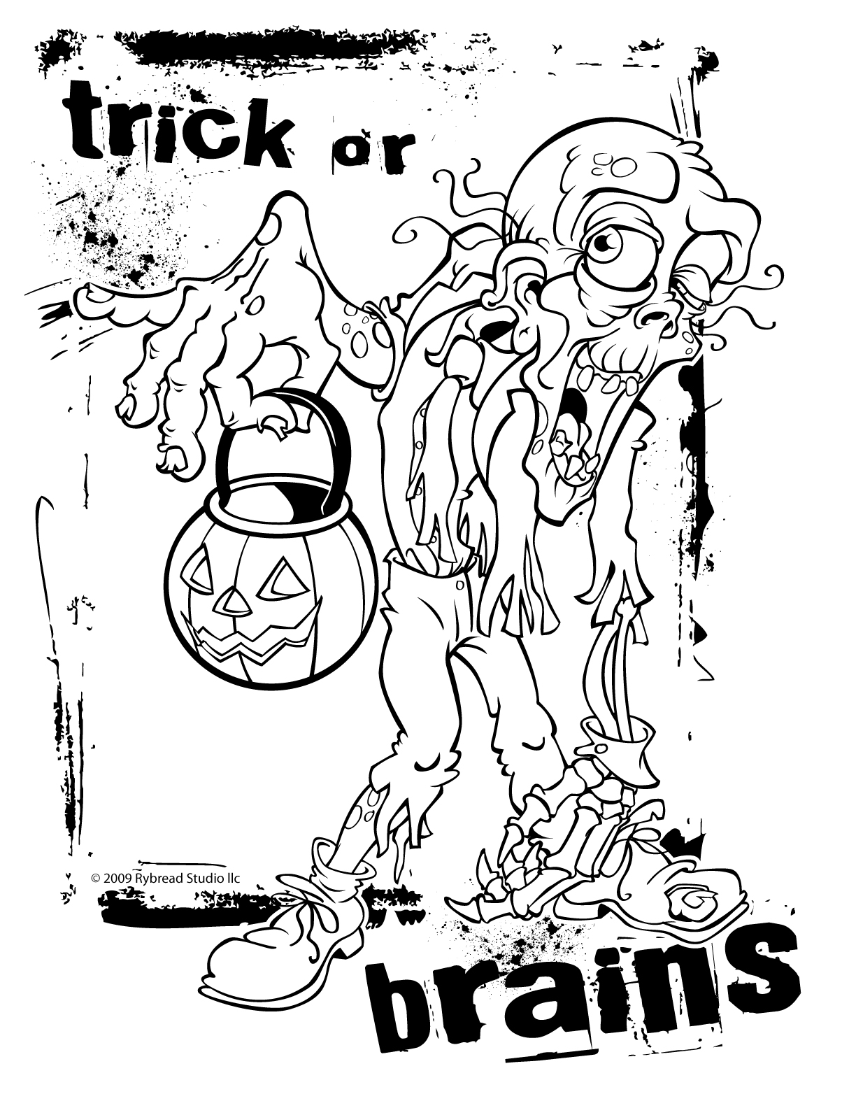 zombie coloring pages for kids - photo #31