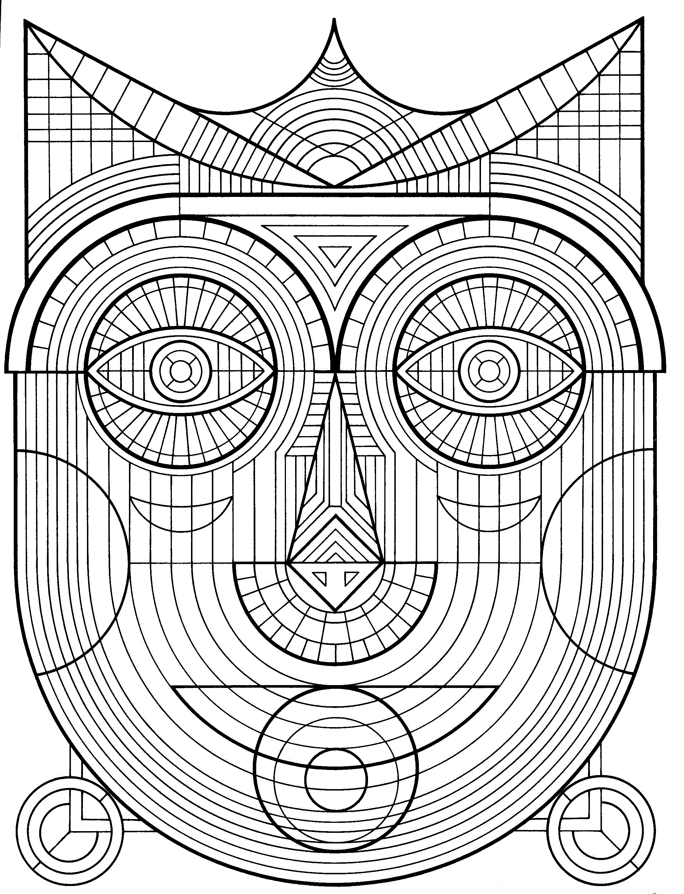 Free Printable Geometric Coloring Pages for Adults.