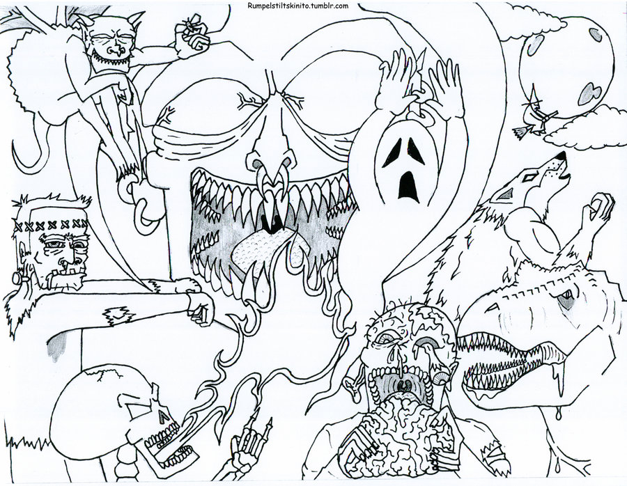 kaboose coloring pages halloween scary - photo #38
