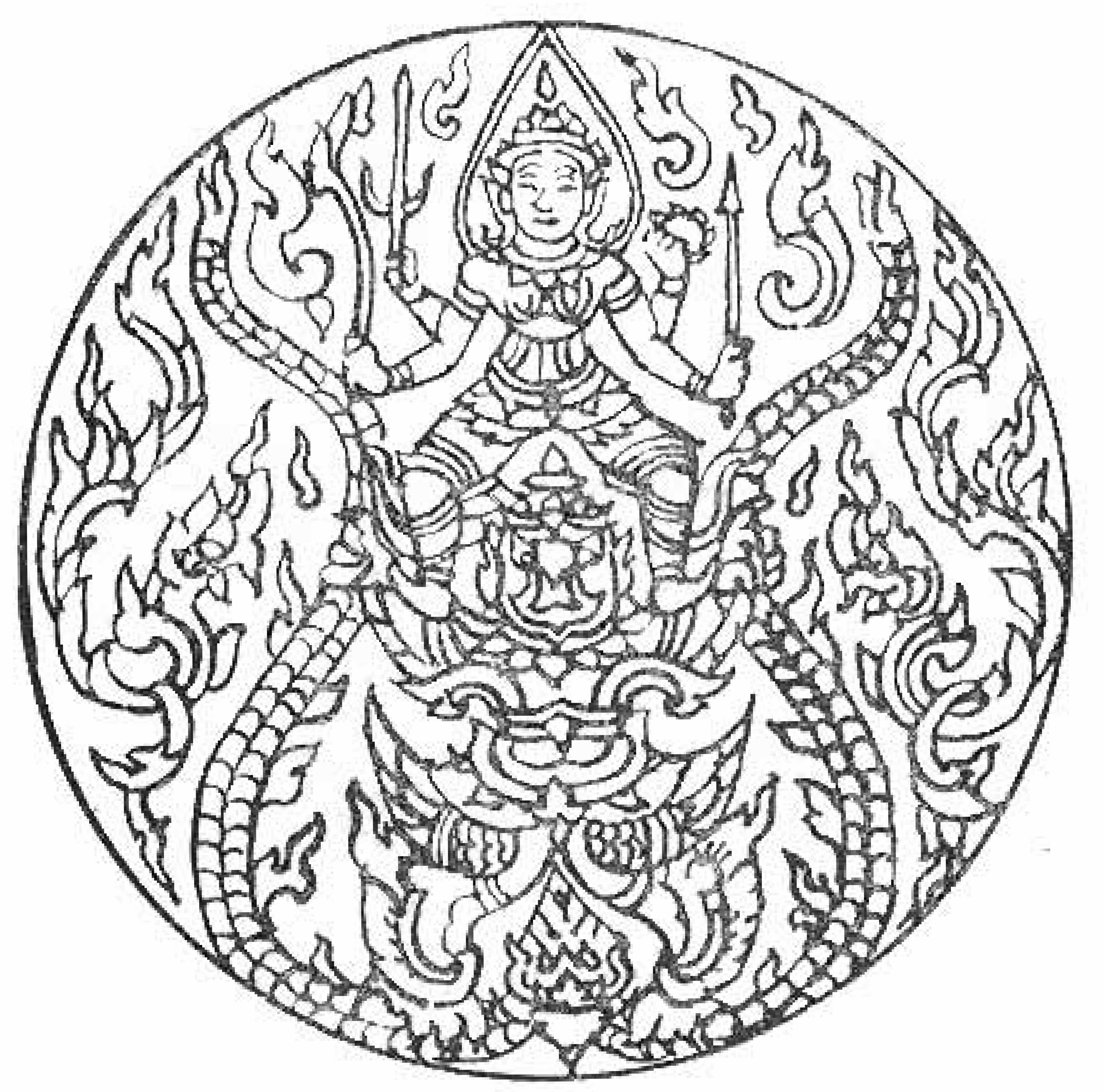 mandala black and white coloring pages - photo #35