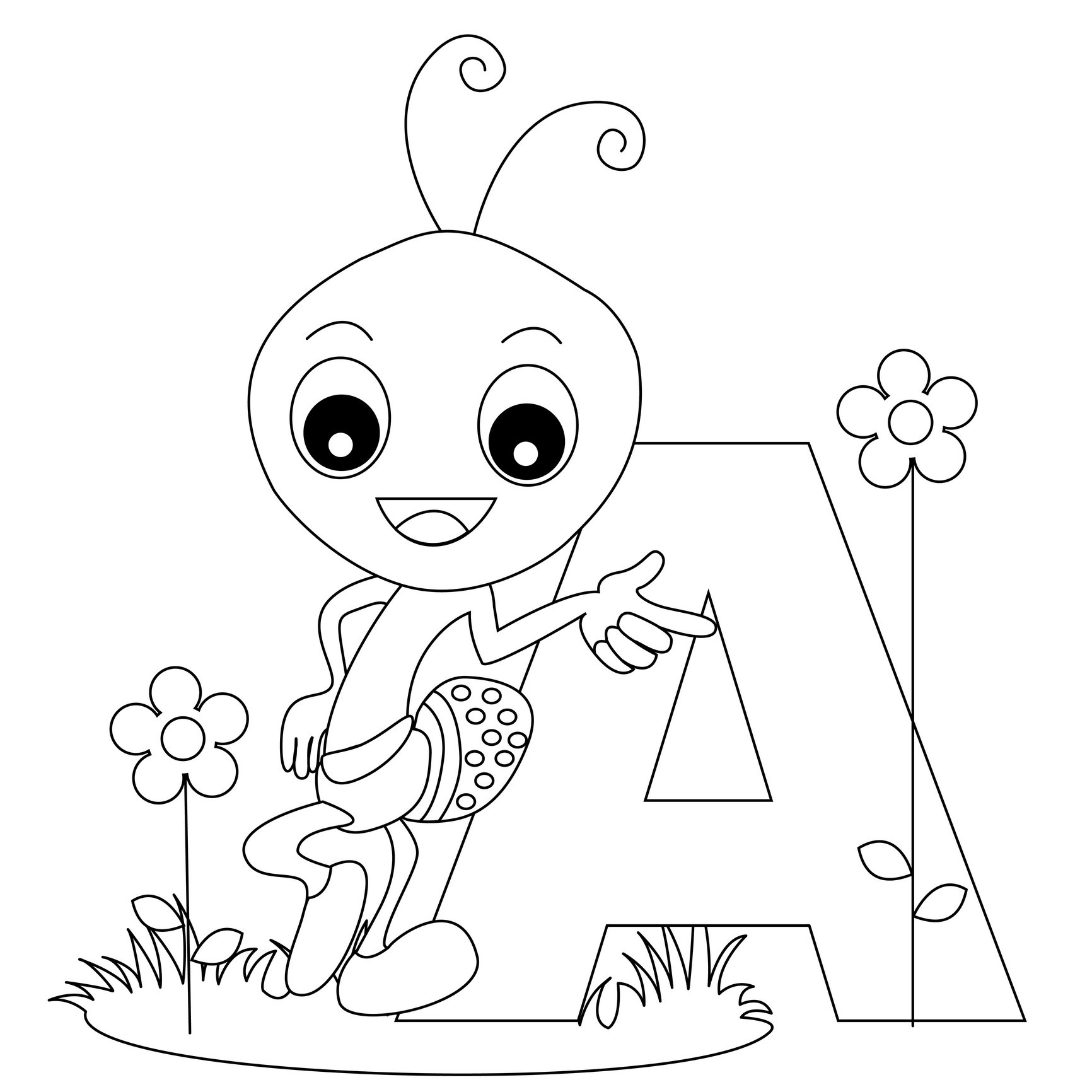 abcs coloring pages for kids - photo #3