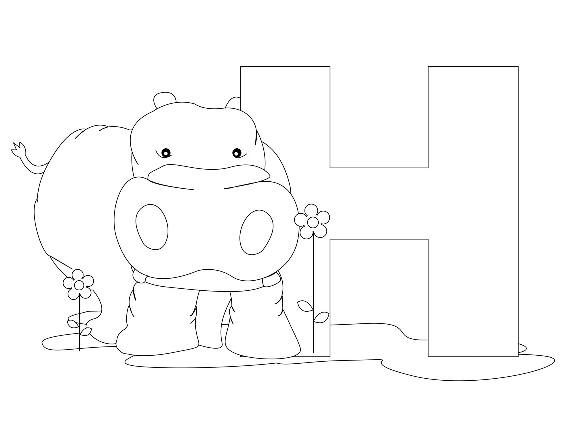 abc animal coloring pages - photo #26