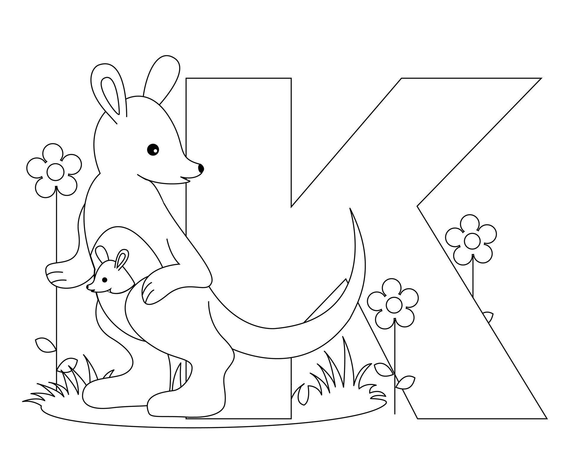 abc toddler coloring pages to print - photo #23