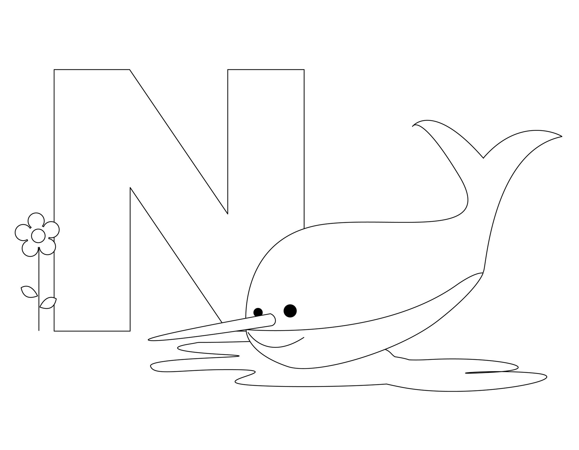Letter N Coloring Pages For Preschoolers Coloring Pages