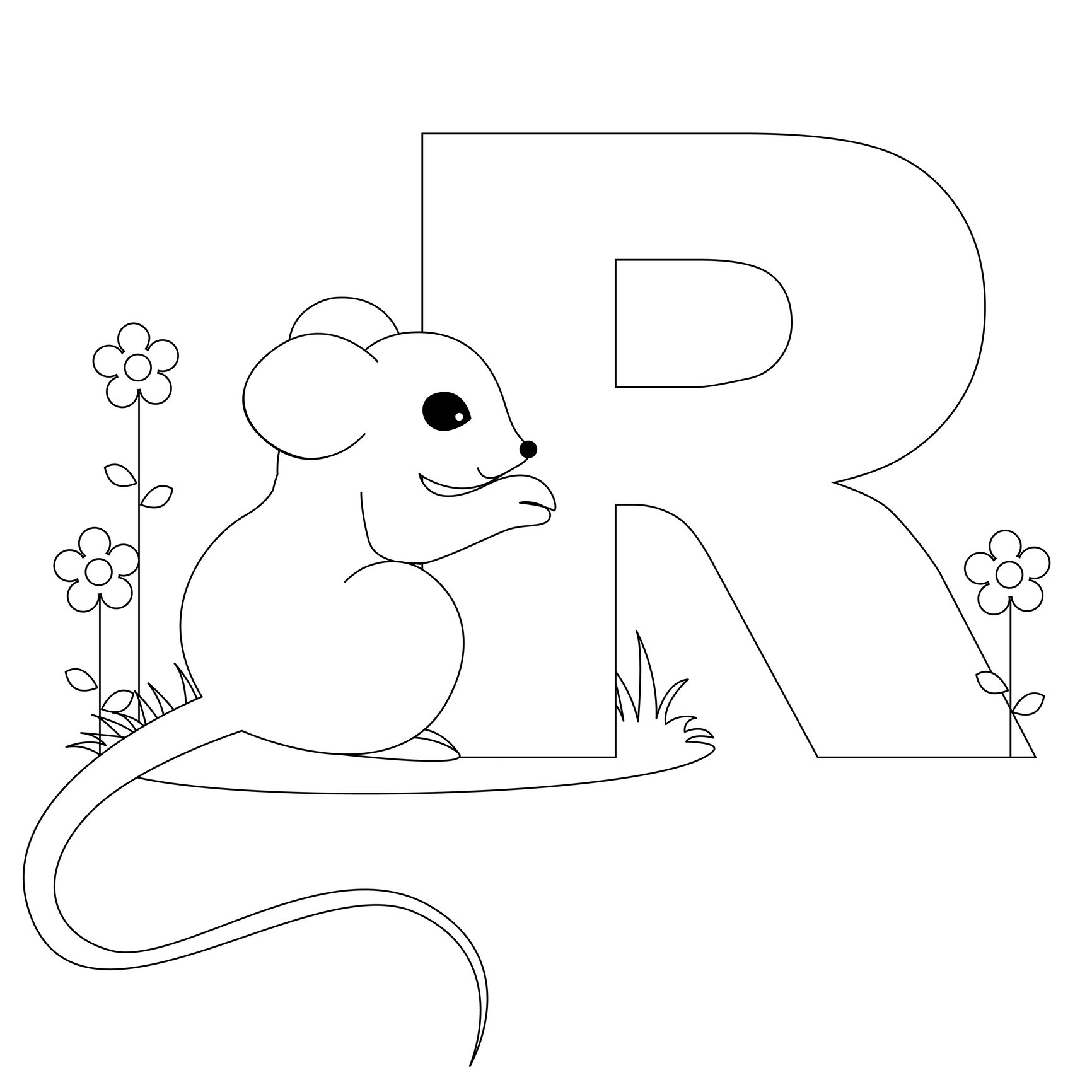 abc toddler coloring pages to print - photo #28