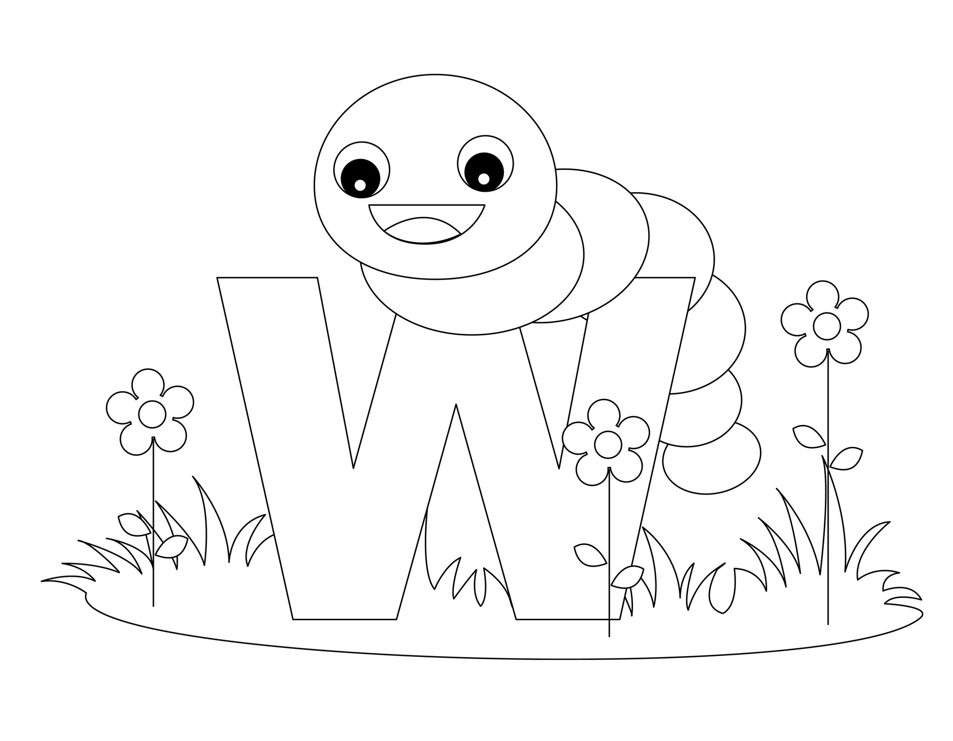 abc toddler coloring pages to print - photo #40