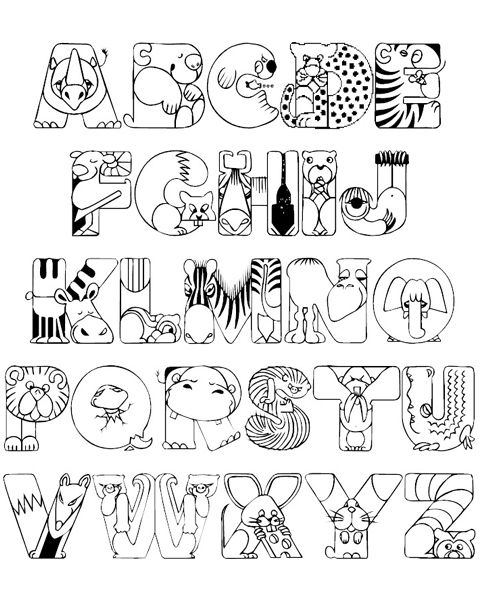 abc letter coloring pages - photo #7