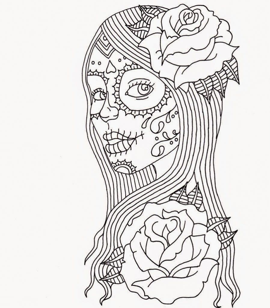 Day Of The Dead Coloring Pages Free Pdf