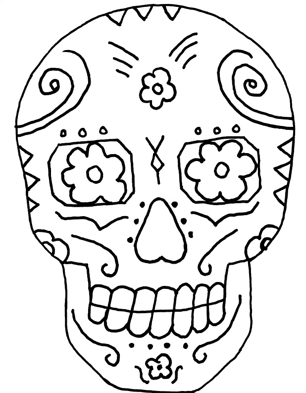 day of the dead drawings coloring pages - photo #7