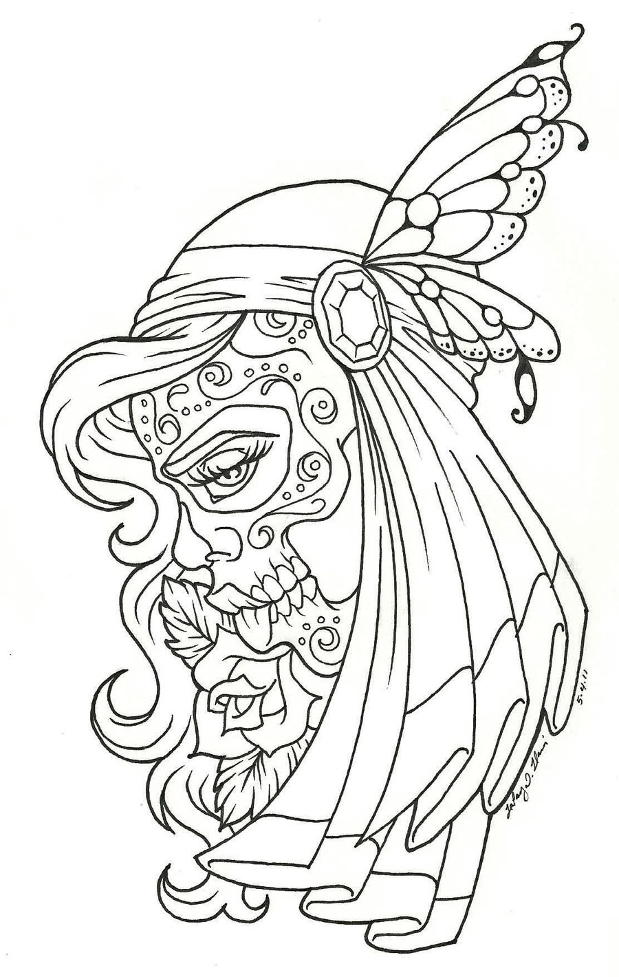 Free Printable Day Of The Dead Coloring Pages Best Coloring Pages For 