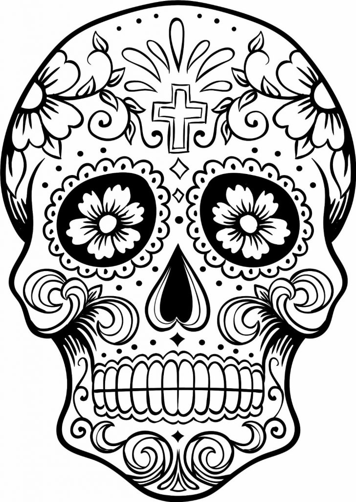 Free Printable Day of the Dead Coloring Pages Best