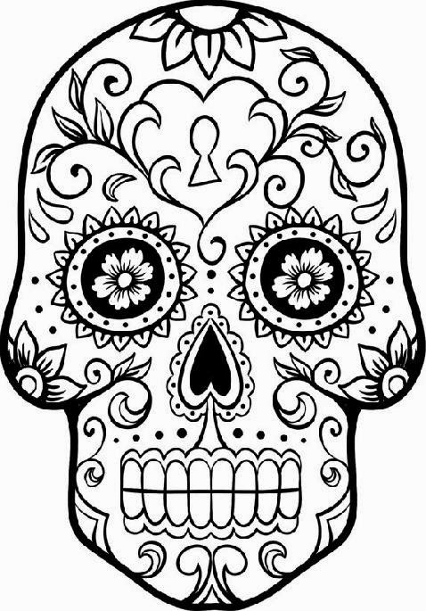 day of the dead skeleton coloring pages - photo #7