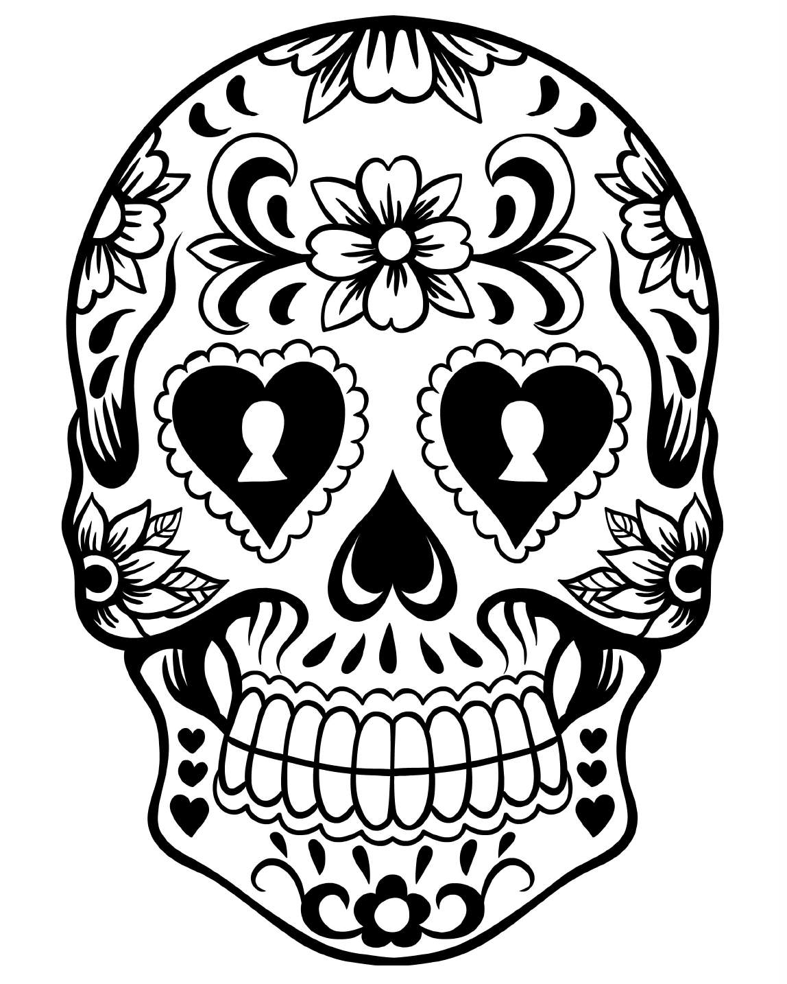 day of the dead drawings coloring pages - photo #1