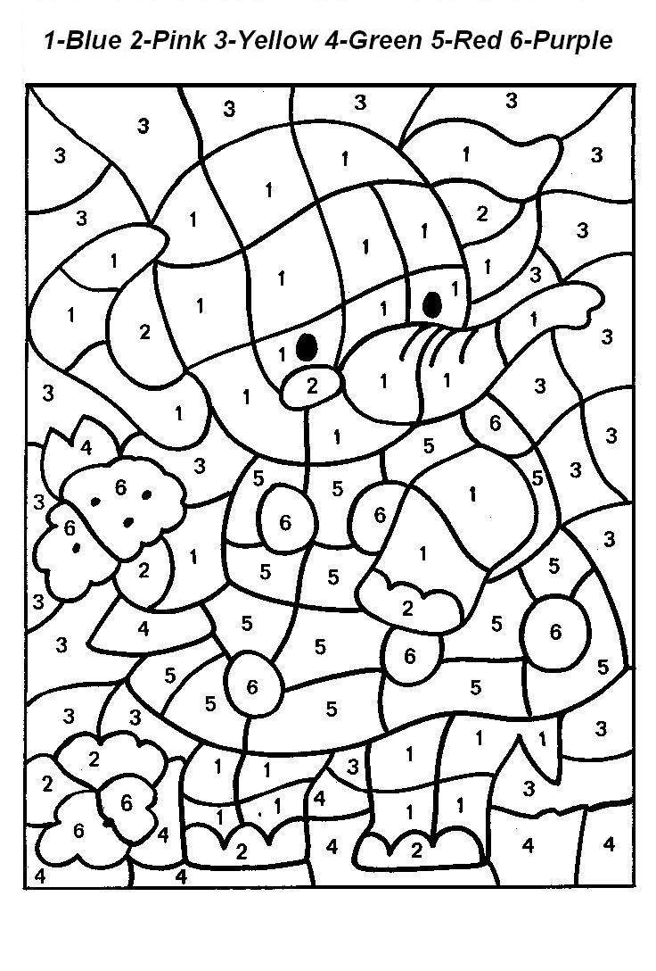 Color By Number Free Printable Coloring Pages