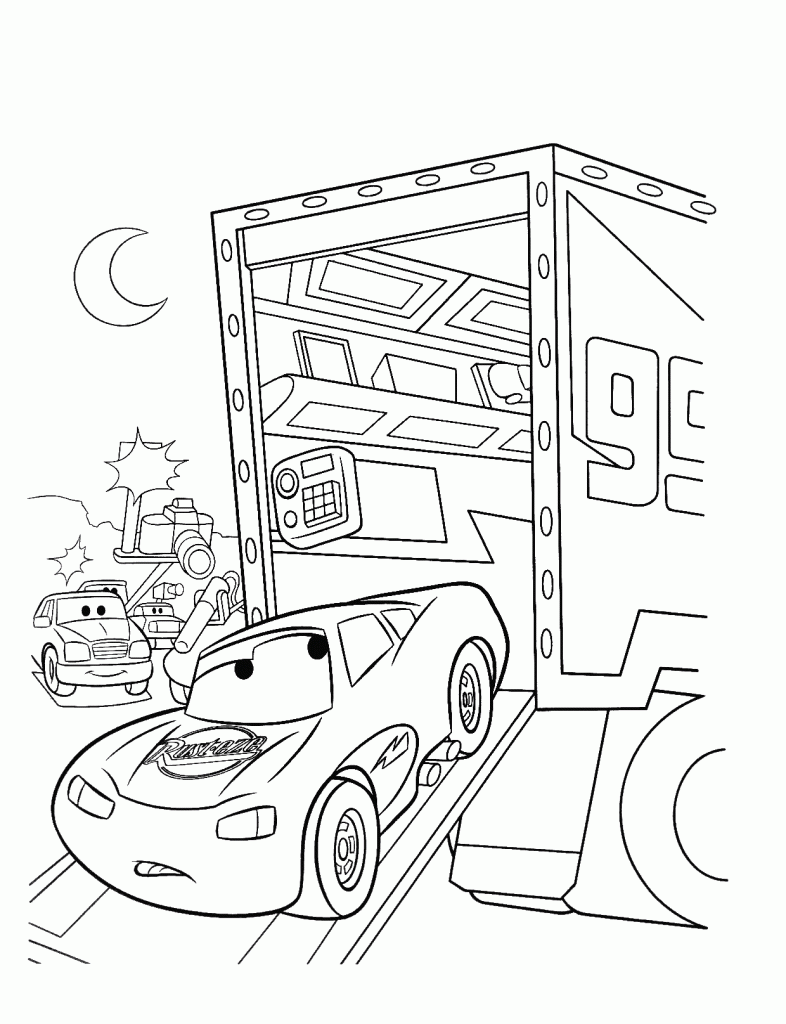 Free Printable Lightning McQueen Coloring Pages for Kids 
