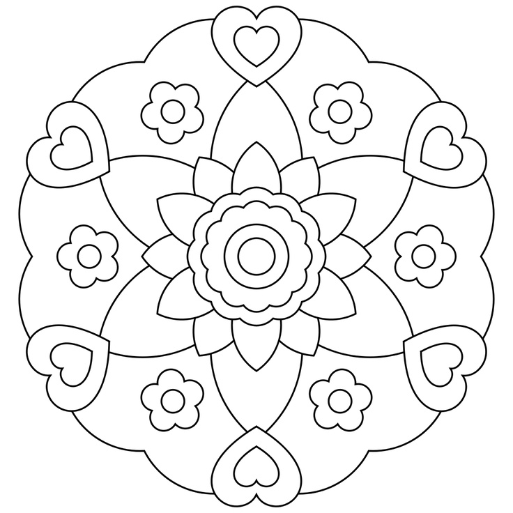 mandala coloring pages printable free kids - photo #2