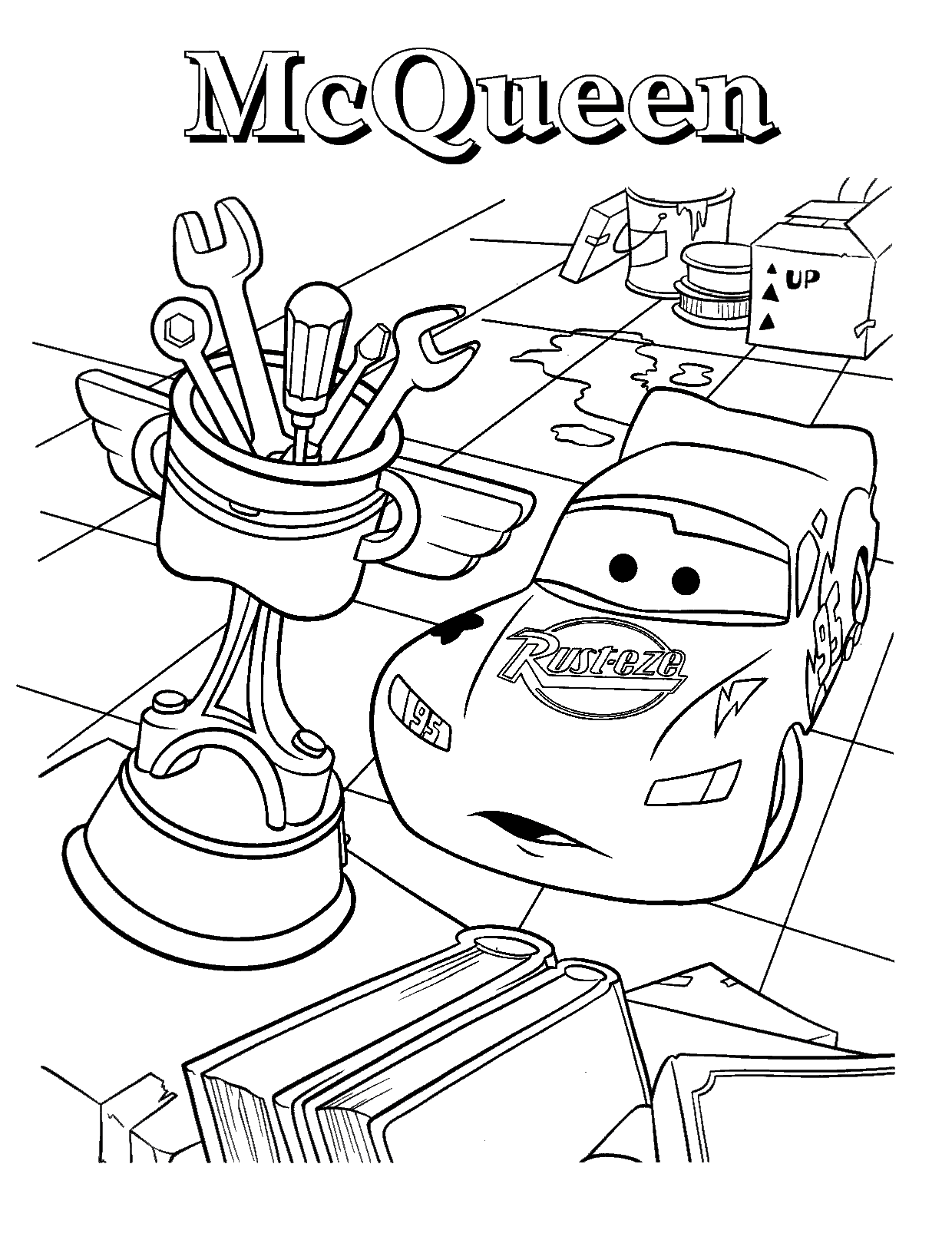 Free Printable Lightning McQueen Coloring Pages for Kids