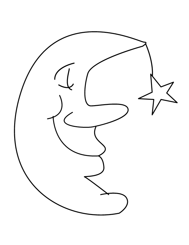 moon coloring pages for children - photo #8