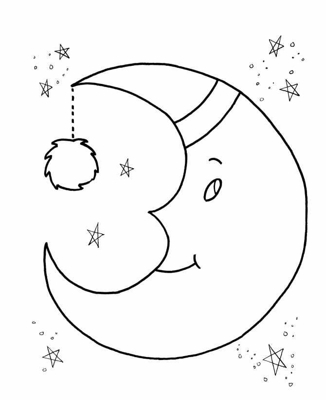 moon coloring pages for children - photo #5