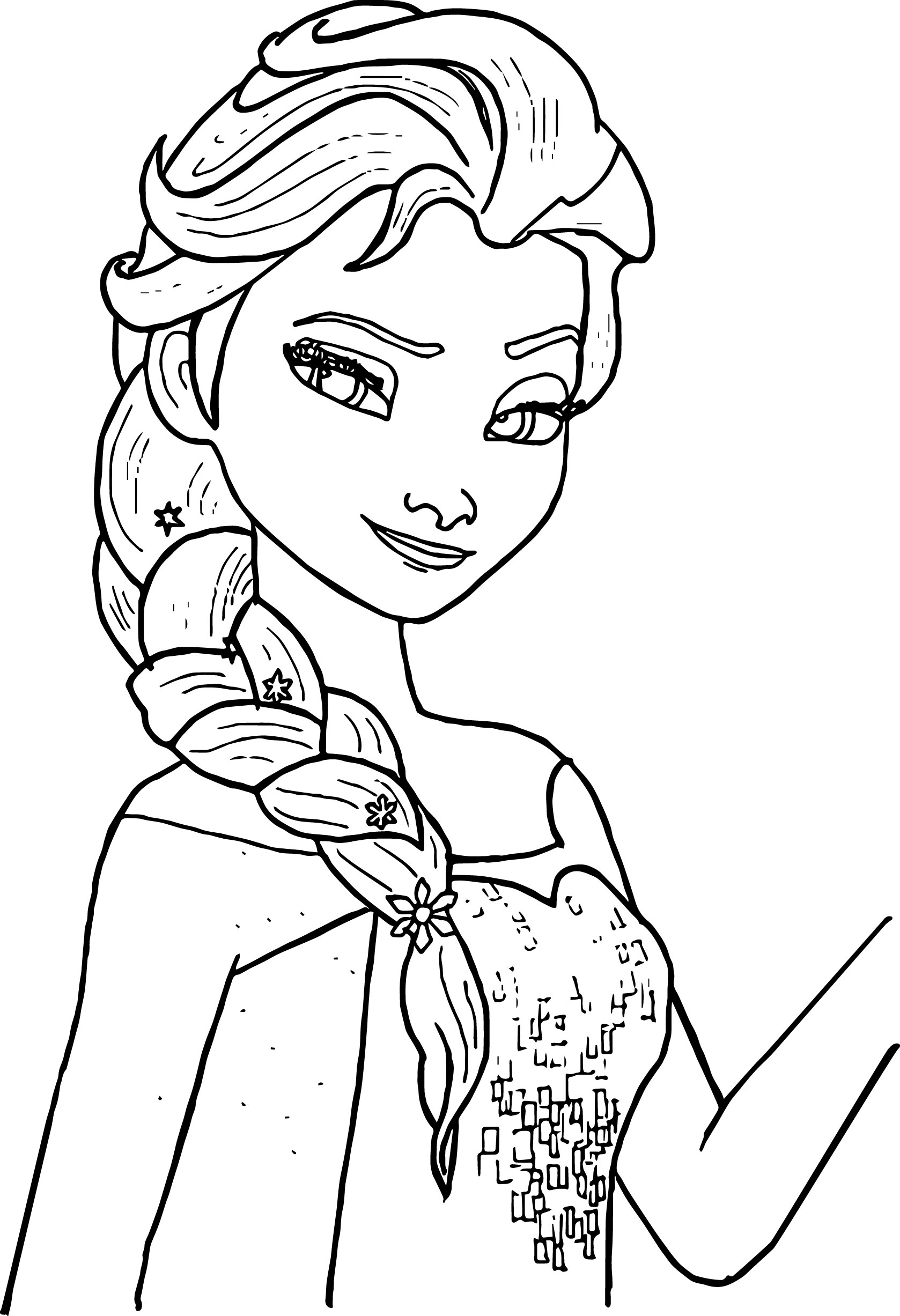 a coloring pages of princess elsa - photo #40