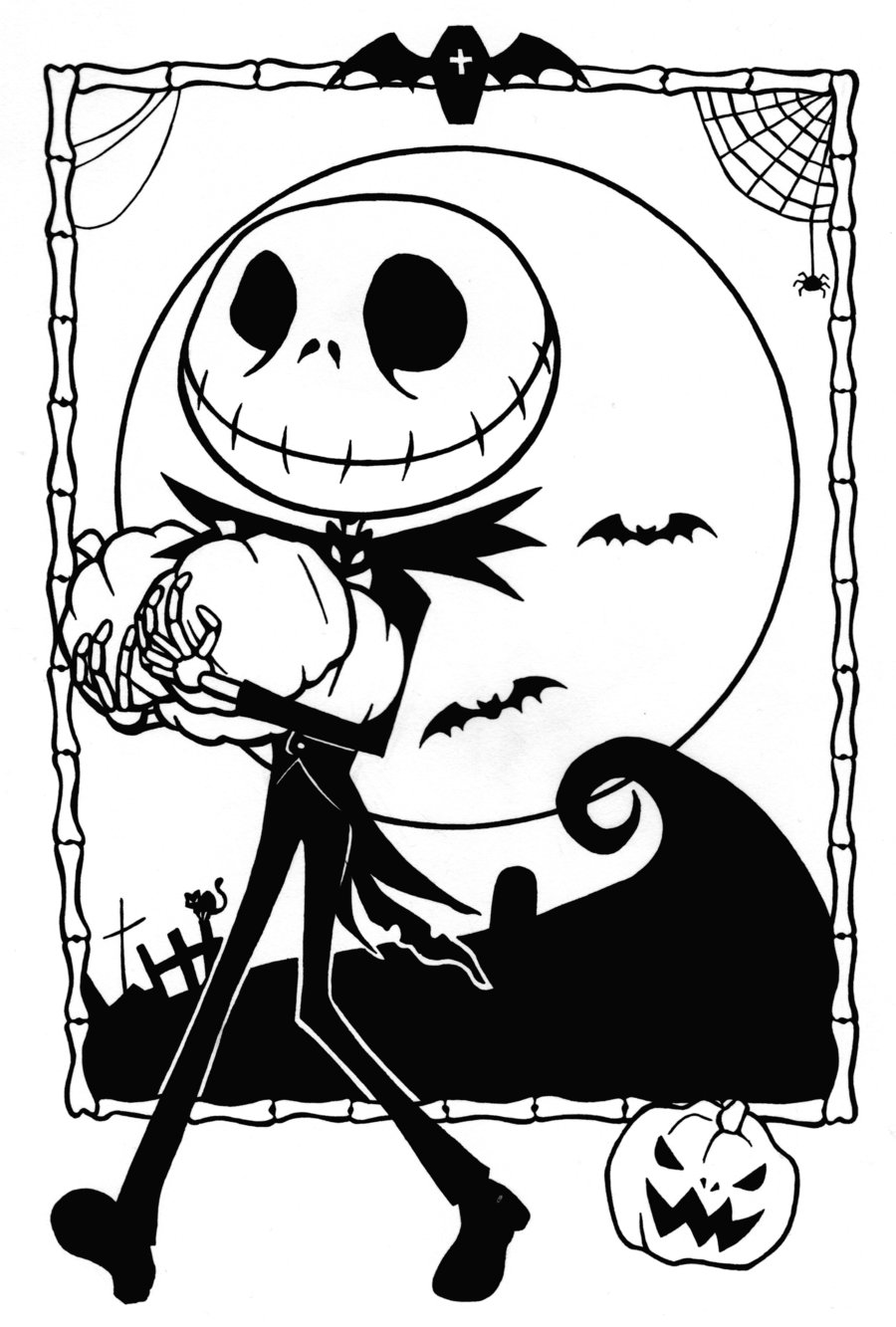 Free Printable Nightmare Before Christmas Coloring Pages - Best