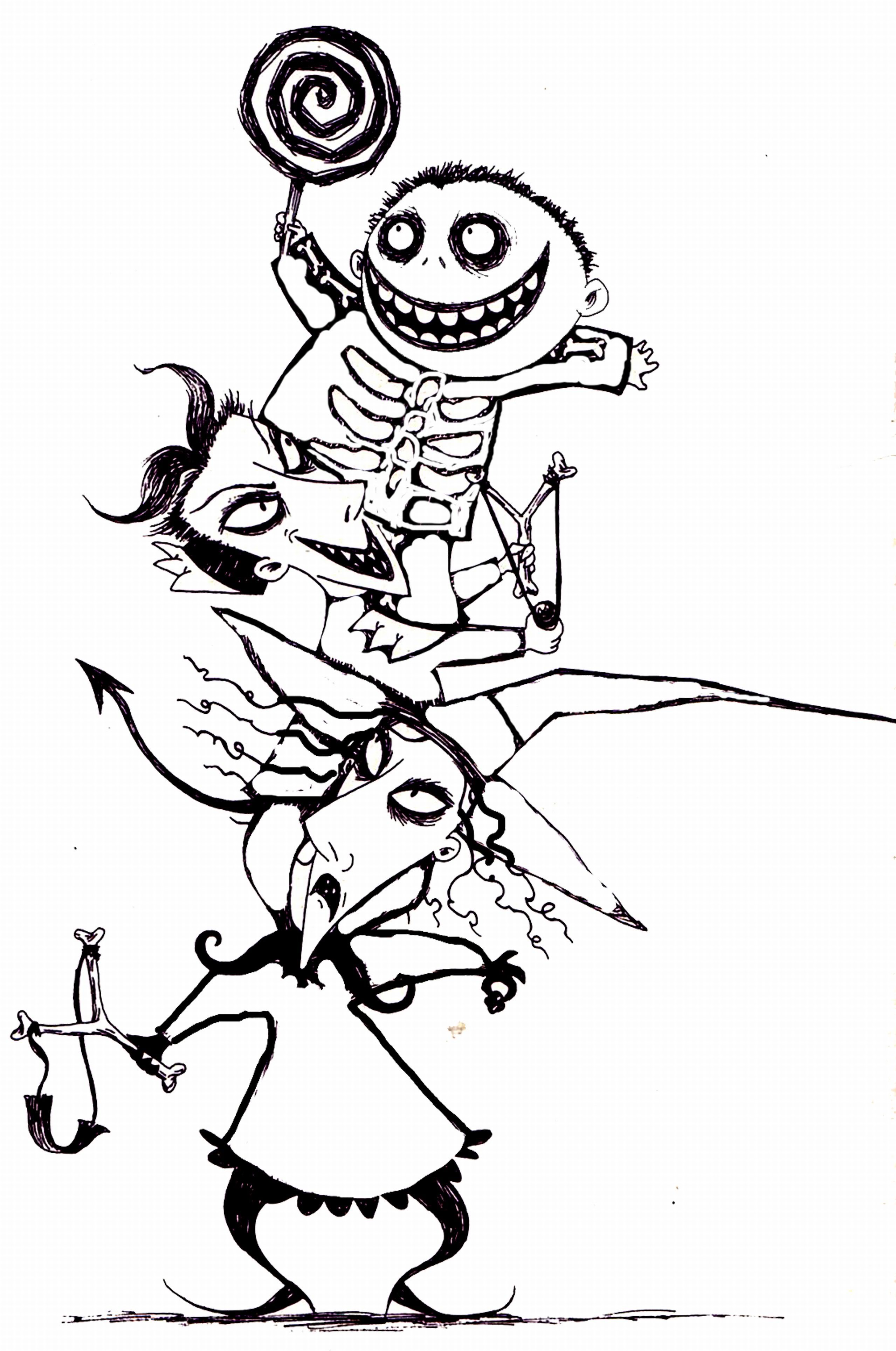 jack the nightmare before christmas coloring pages - photo #33