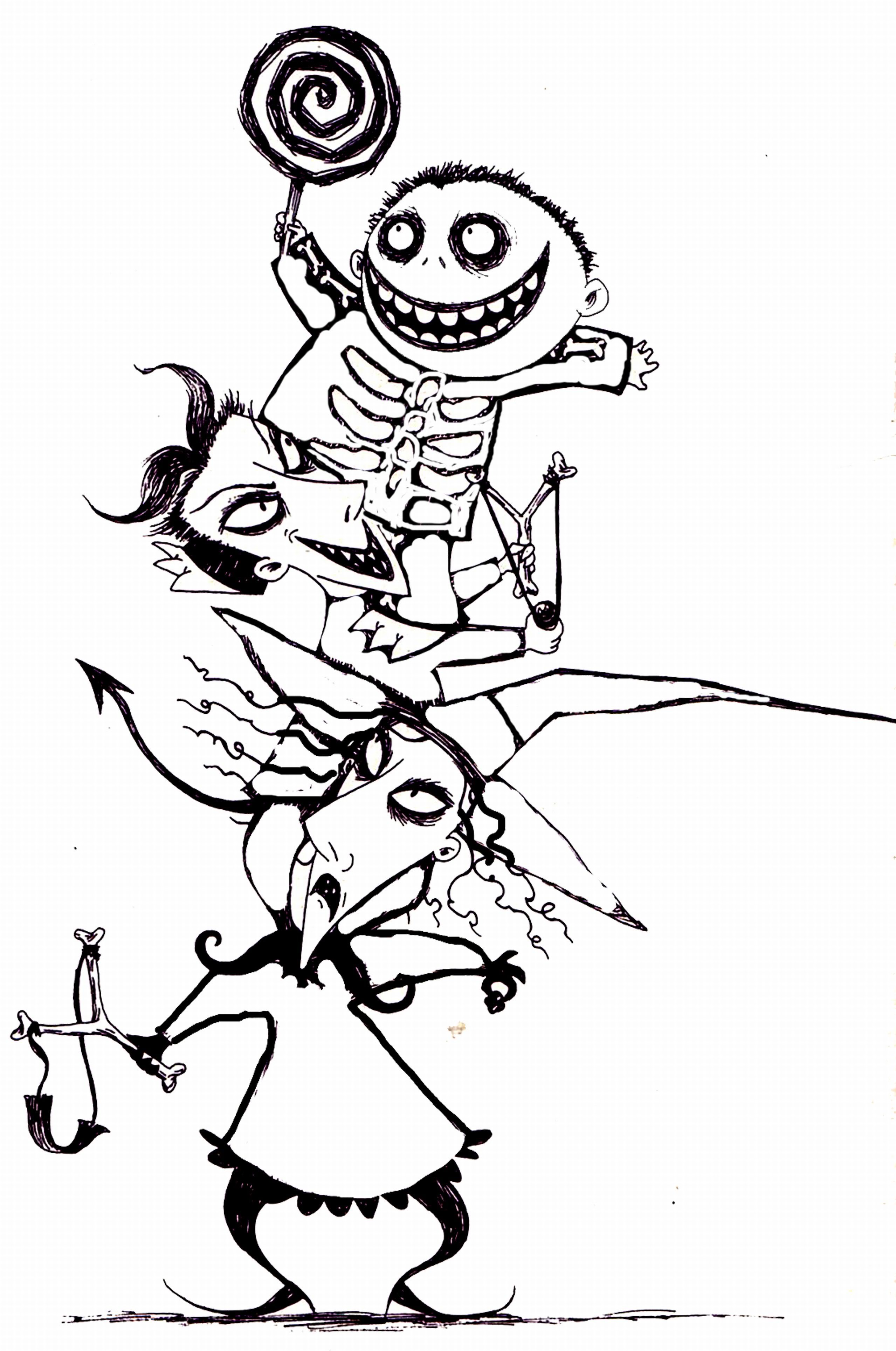 jack nightmare before christmas coloring pages - photo #10