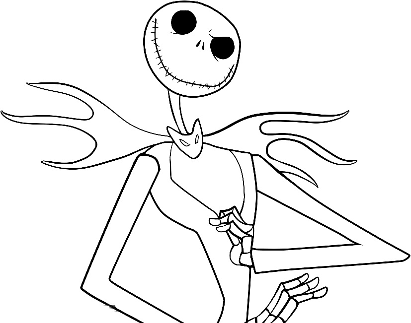 jack nightmare before christmas coloring pages - photo #8