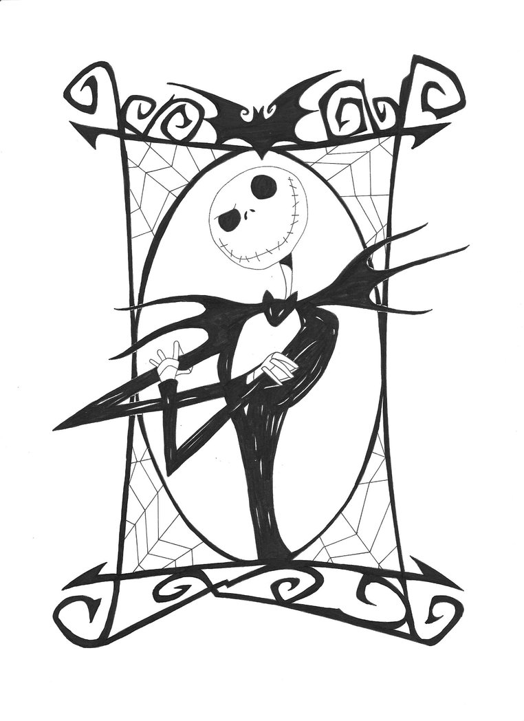 jack nightmare before christmas coloring pages - photo #15