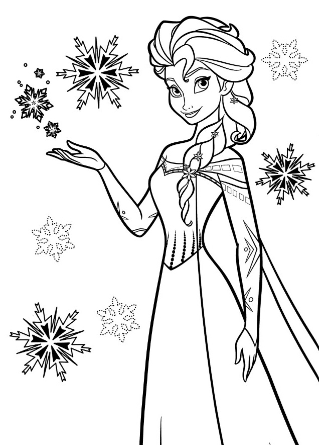 Elsa Frozen Colorear SEONegativocom