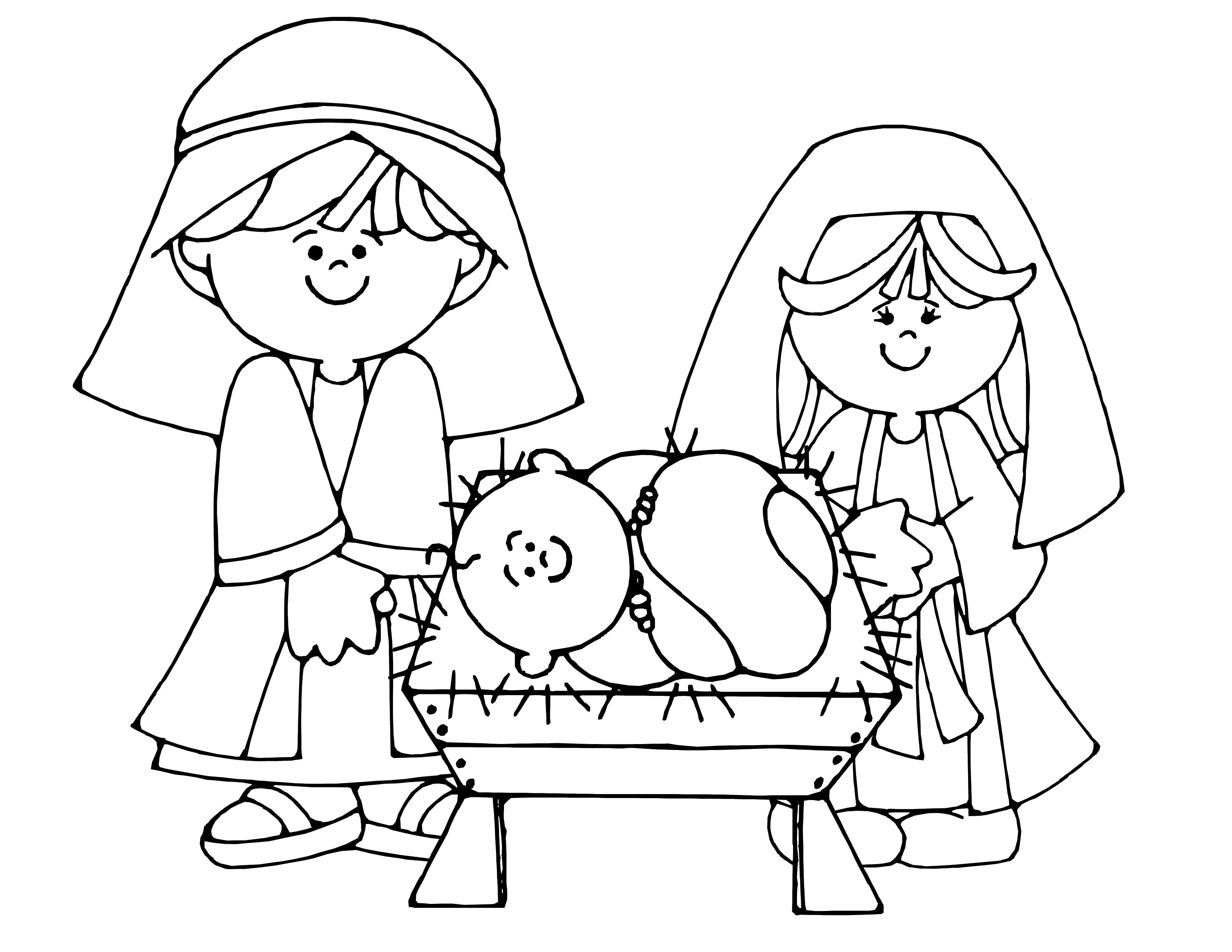 Unique Free Nativity Coloring Pages for Kids