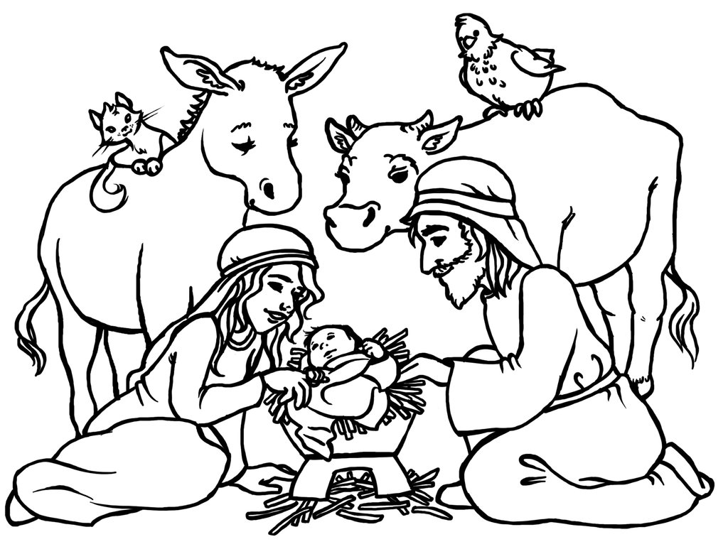 nativity animal coloring pages - photo #2