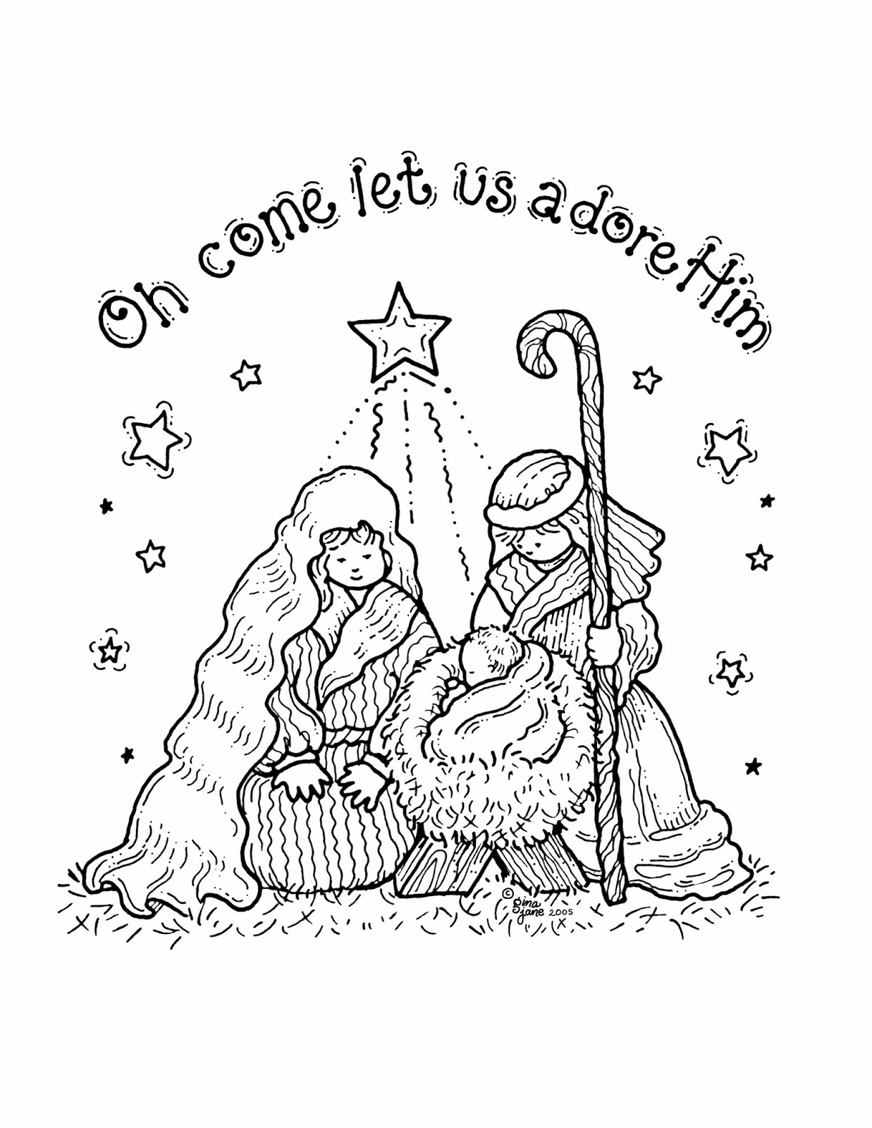 Christmas Nativity Coloring Pages Printable