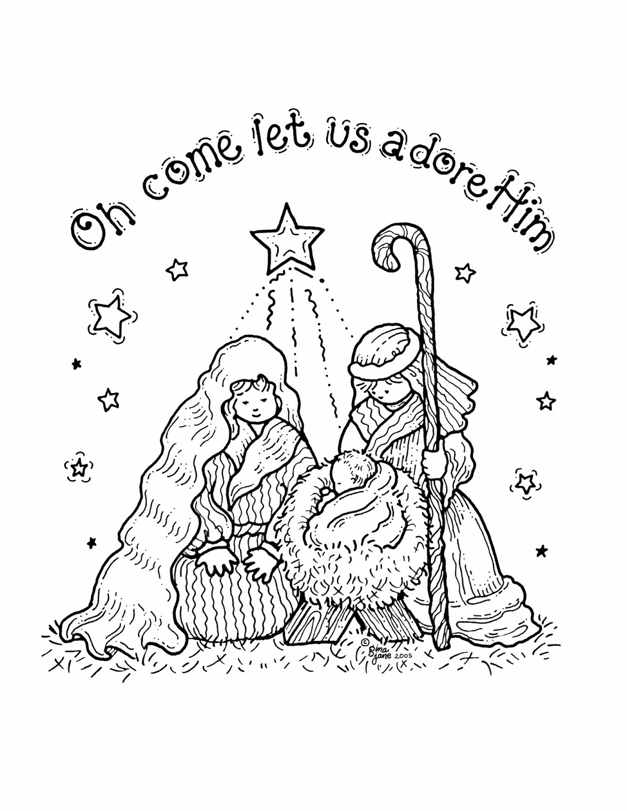 Free Printable Christmas Nativity Colouring Pages Free Printable 