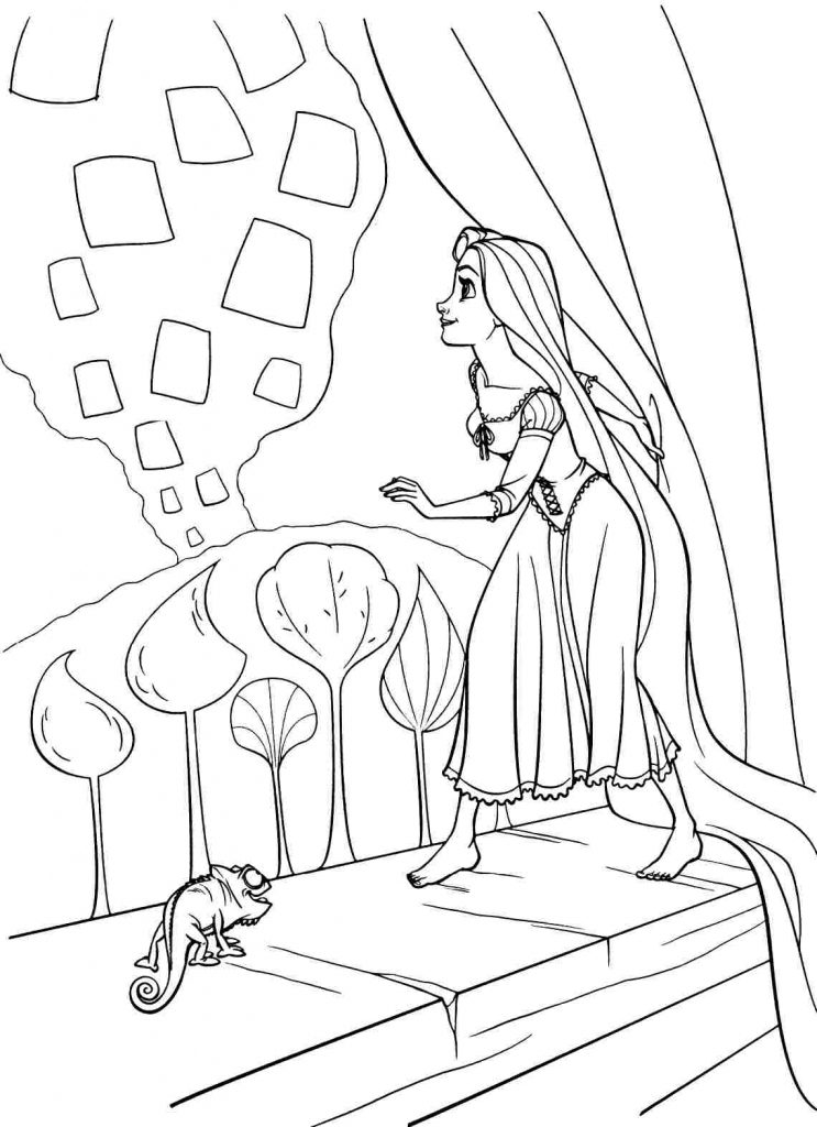 tangled coloring pages lanterns in the sky - photo #15