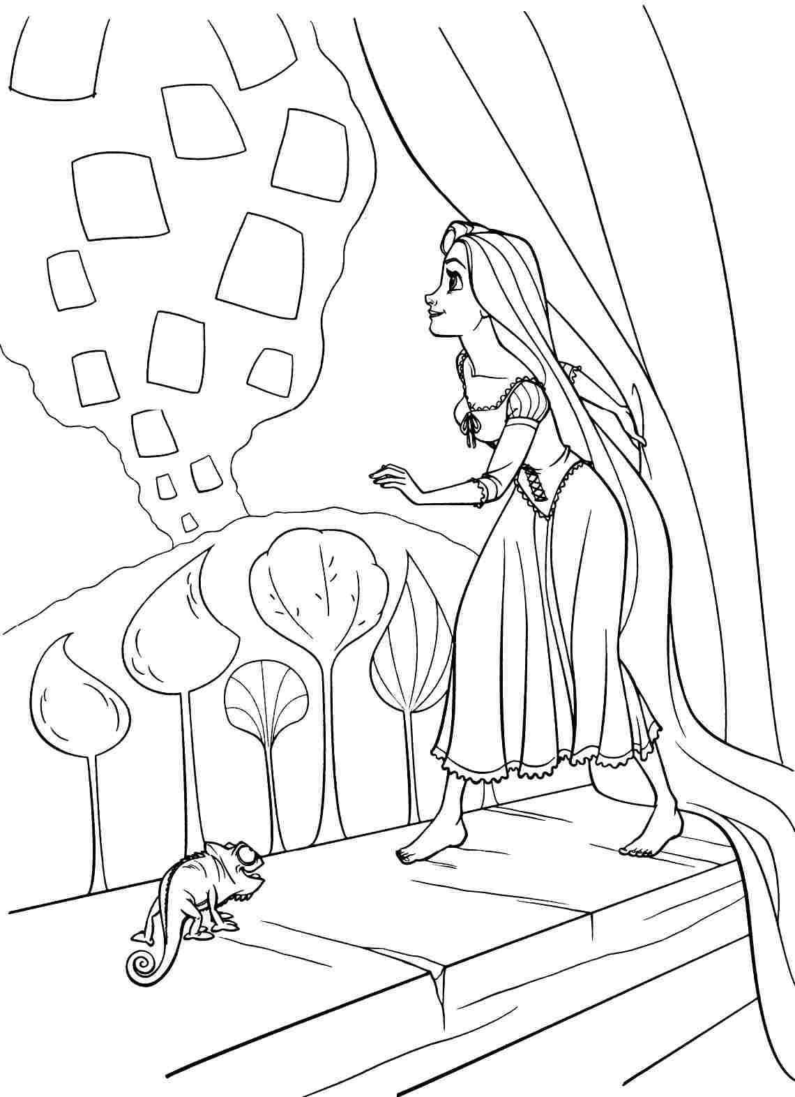 tangled coloring pages rapunzel coloring - photo #29