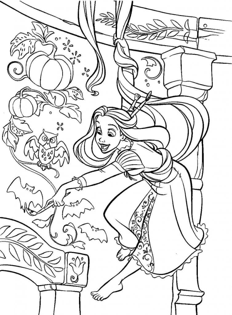 Printable Coloring Pages Rapunzel Printable World Holiday