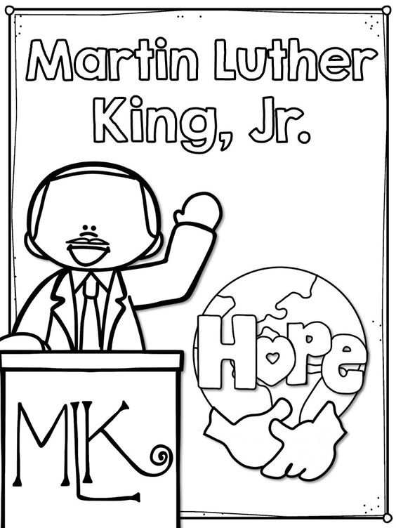 Martin Luther King Jr Coloring Pages and Worksheets - Best Coloring