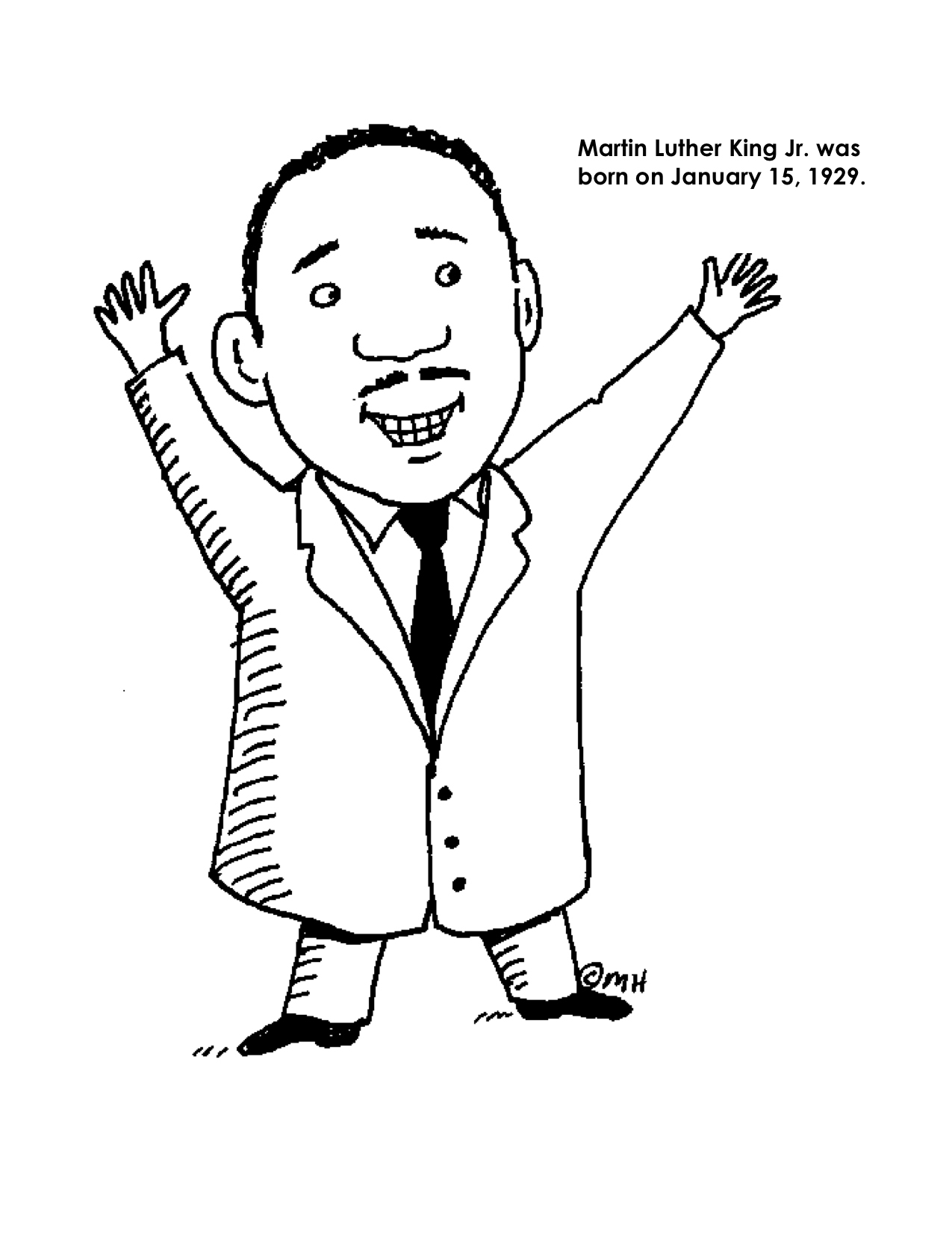 Martin Luther King Jr Coloring Pages And Worksheets - Best Coloring