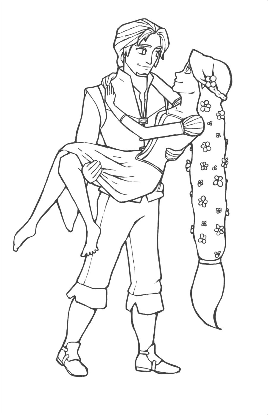 tangled coloring pages online - photo #22