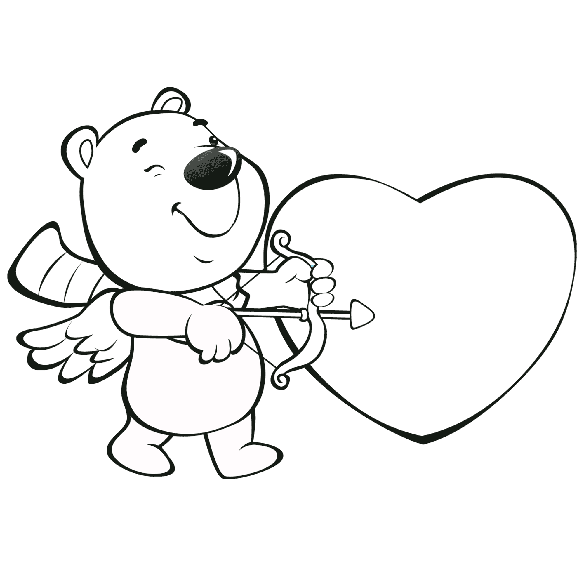 valentine bears coloring pages - photo #11