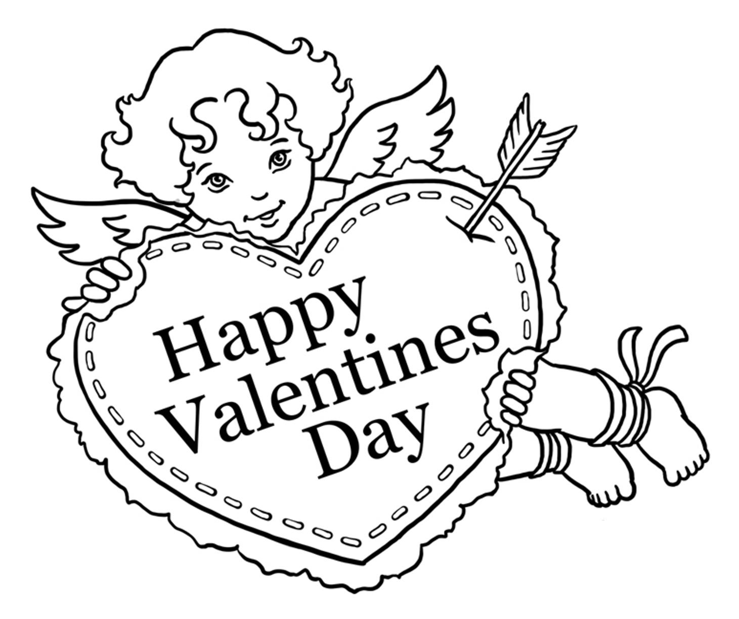 valentine cupid coloring pages - photo #6