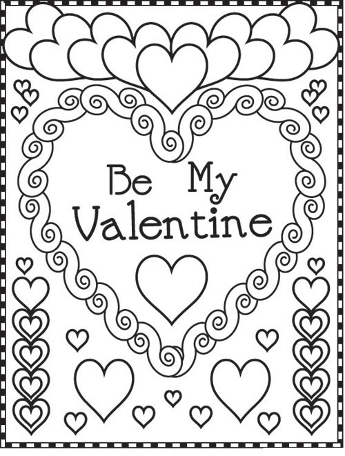 valentine coloring pages for kids to print - photo #50
