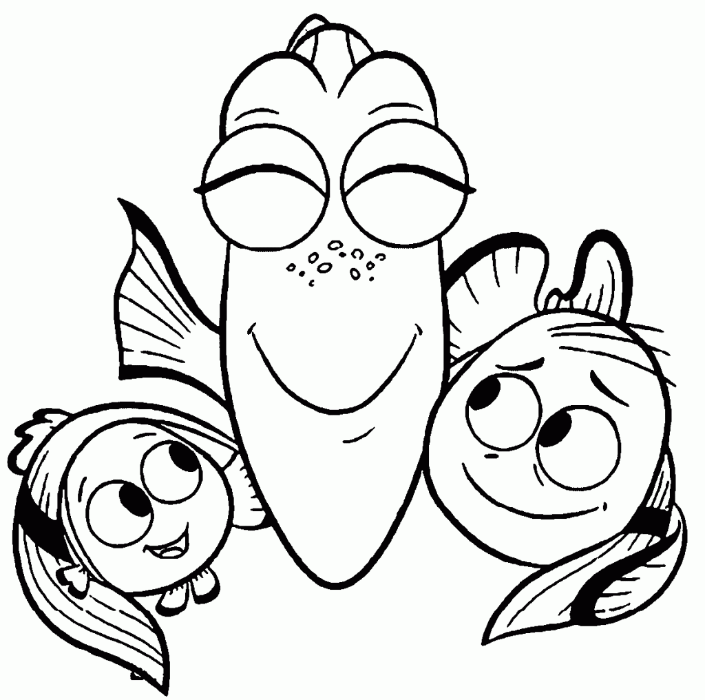 Dory Coloring Pages 1024x1016