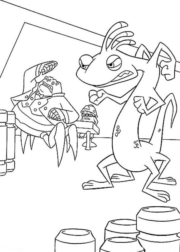 randall from monsters inc coloring pages - photo #12