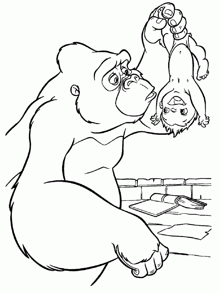 images tarzan coloring pages - photo #12