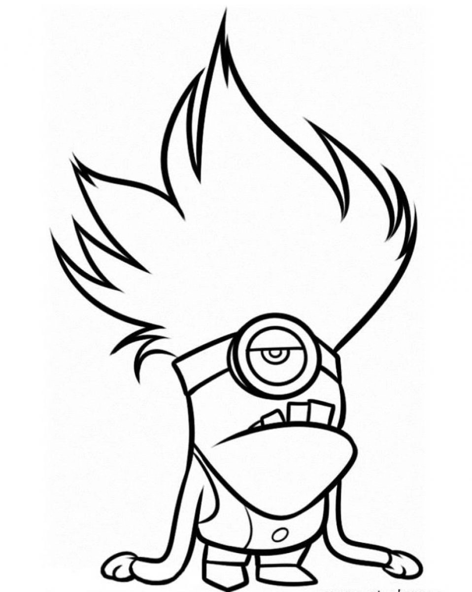 Free Minion Printable Coloring Pages