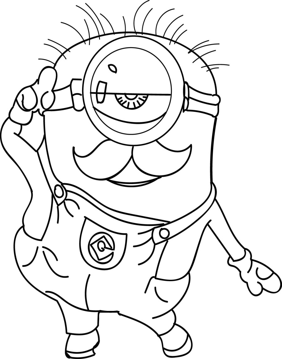 images of coloring pages minions - photo #9