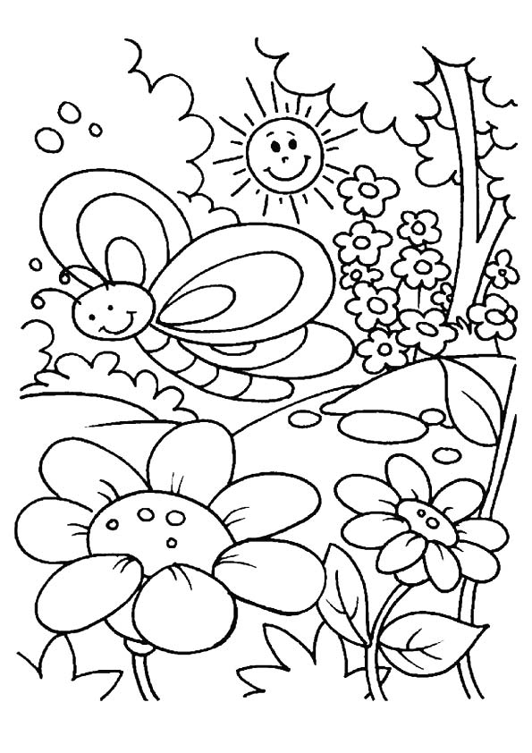 Spring Coloring Pages Printables