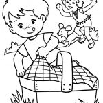 Spring Coloring Pages Picnic